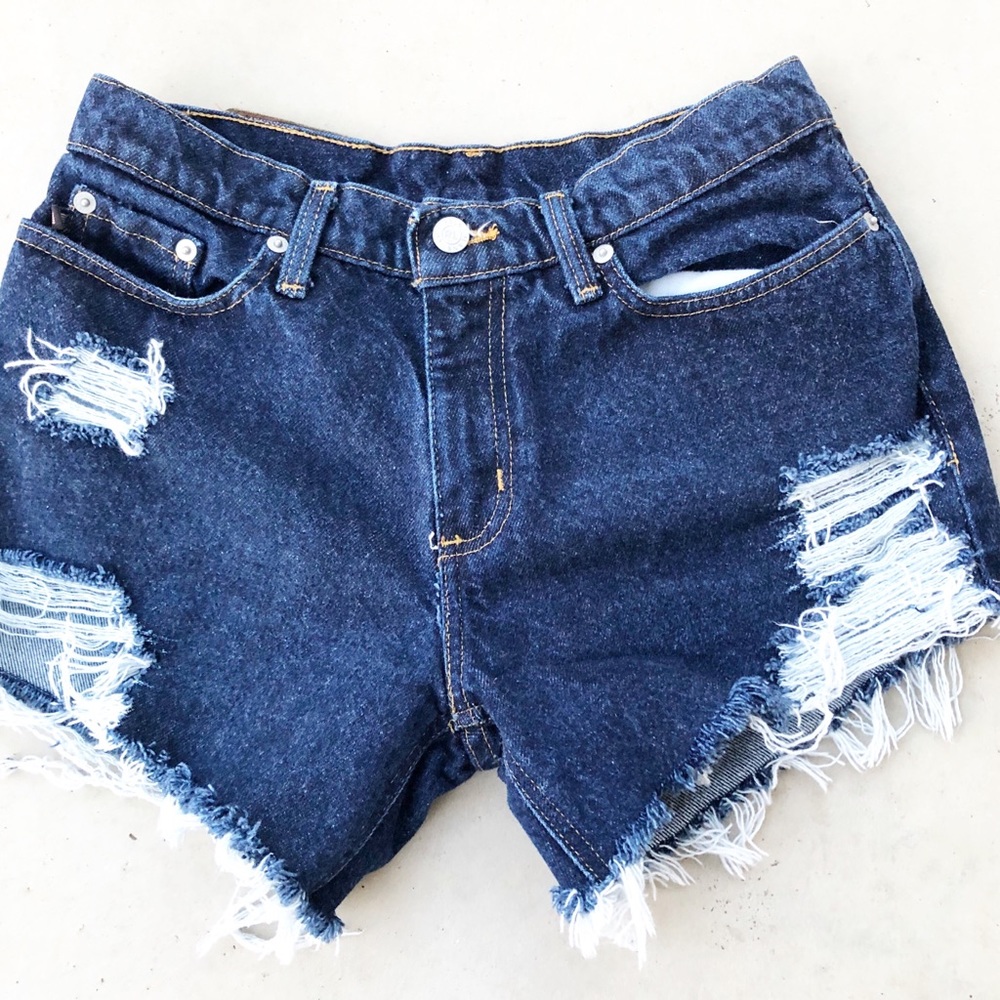 Polo Ralph Lauren Vintage Dark Wash Cut Off Shorts
